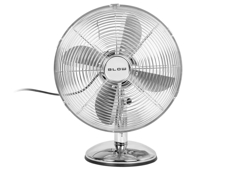 BLOW WENTYLATOR STOŁOWY 30CM SREBRNY METALOWY