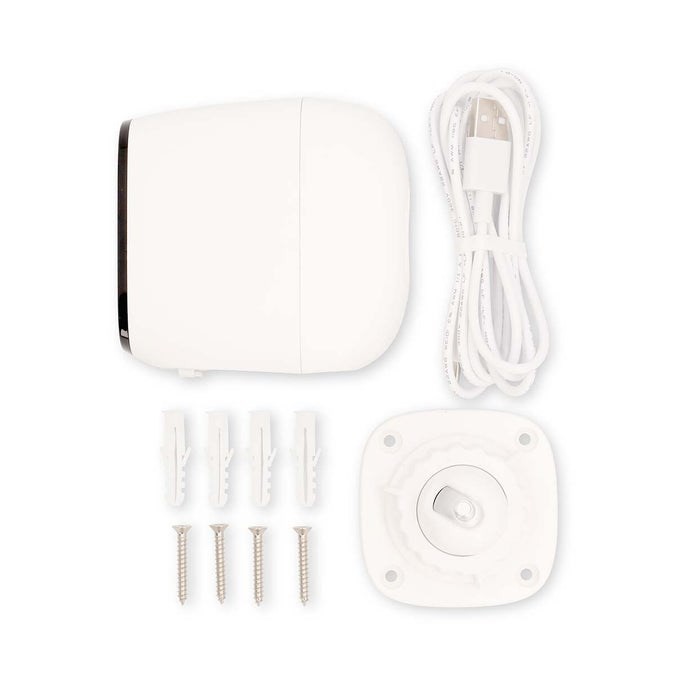 Kamera zewnętrzna Nedis Smartlife Wifi, IP66, czujnik ruchu, night vision, biały
