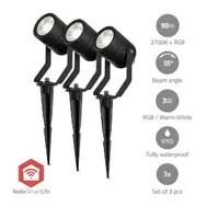 Lampa zewnętrzna Nedis ZBLOS10RGBW3 Smartlife RGB Zigbee 3.0 3W 3-pack