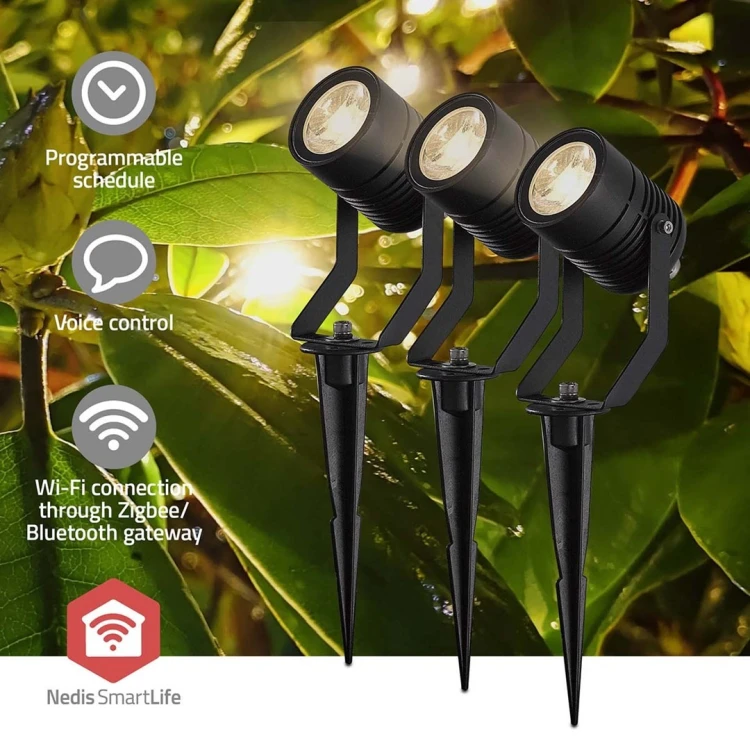 Lampa zewnętrzna Nedis ZBLOS10RGBW3 Smartlife RGB Zigbee 3.0 3W 3-pack
