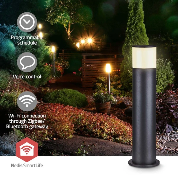 Lampa zewnętrzna Nedis ZBLOP10RGBW Smartlife RGB Zigbee 3.0 10 + 4W