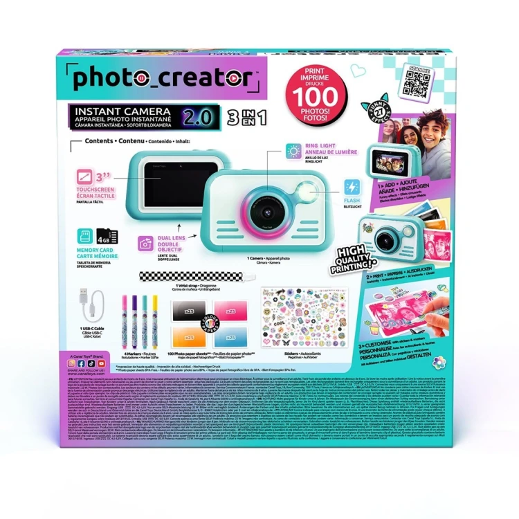 PHOTO CREATOR Aparat natychmiastowy z kolorowym papierem fotograficznym
