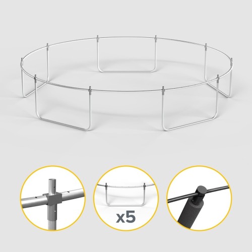 REBEL ACTIVE TRAMPOLINA PRO 15FT/457CM, SIATKA, DRABINKA RBA-8005
