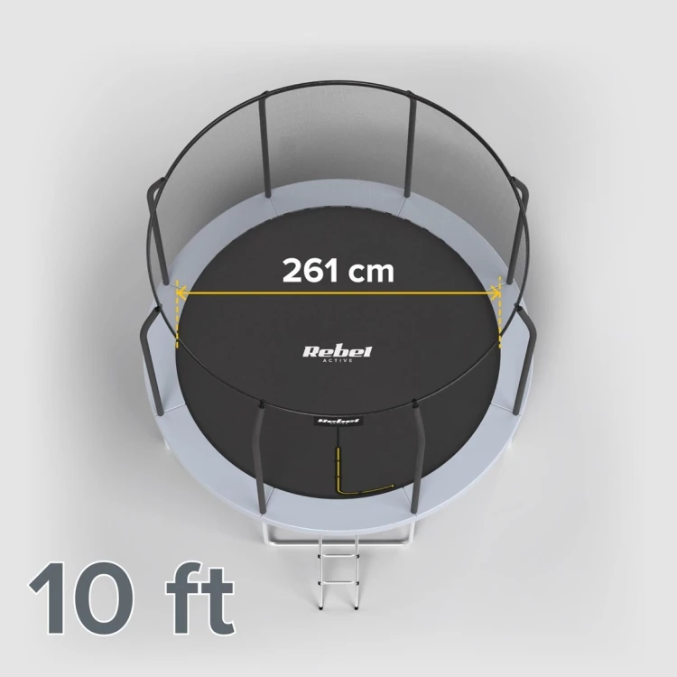 REBEL ACTIVE TRAMPOLINA PRO 10FT/305CM, SIATKA, DRABINKA RBA-8002