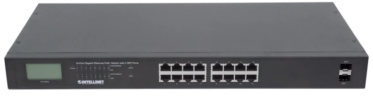Intellinet 561259 łącza sieciowe Nie zarządzany Gigabit Ethernet (10/100/1000) Obsługa PoE Czarny