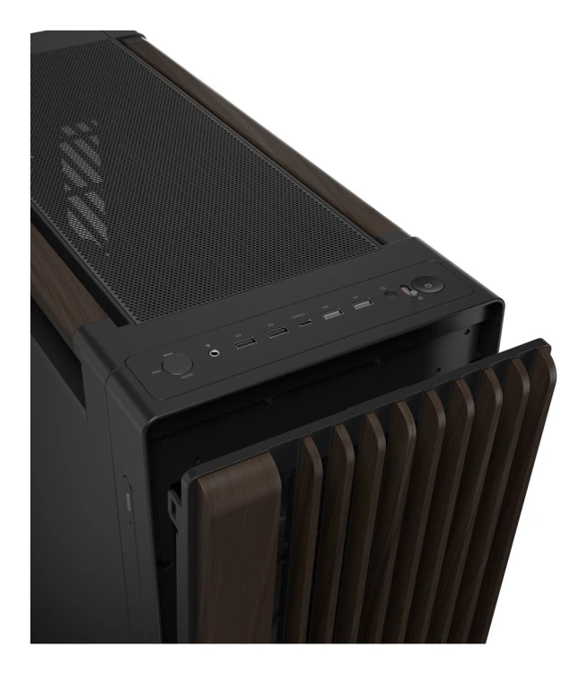 ASUS ProArt PA602 Wood Edition Modern Black - Metal Panel Midi Tower Czarny, Drewno