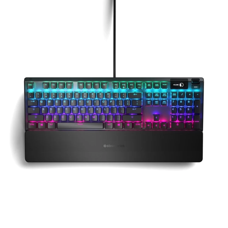 Klawiatura gamingowa SteelSeries Apex 5, układ amerykański, przewodowa, czarna Klawiatura gamingowa SteelSeries Apex 5 Hybrydowe niebieskie mechaniczn