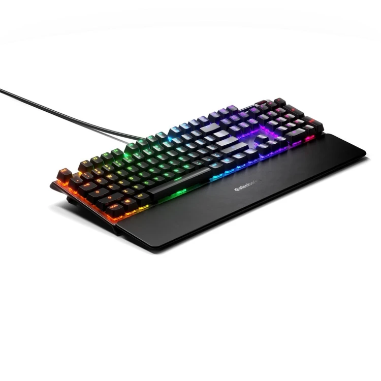 Klawiatura gamingowa SteelSeries Apex 5, układ amerykański, przewodowa, czarna Klawiatura gamingowa SteelSeries Apex 5 Hybrydowe niebieskie mechaniczn