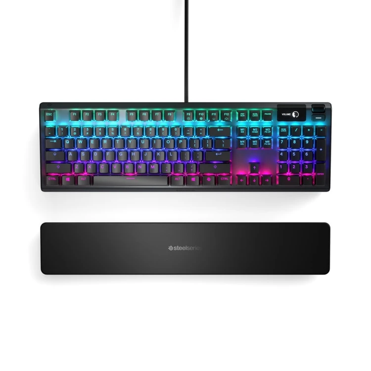 Klawiatura gamingowa SteelSeries Apex 5, układ amerykański, przewodowa, czarna Klawiatura gamingowa SteelSeries Apex 5 Hybrydowe niebieskie mechaniczn
