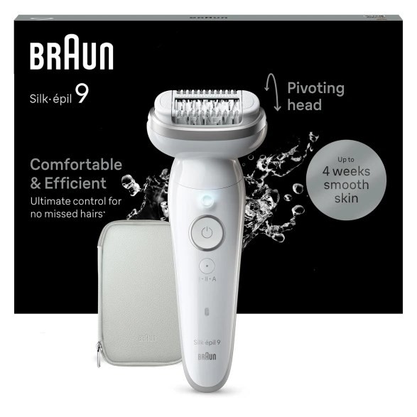 Depilator IPL BRAUN Silk-epil 9-011 3D,  praca na sucho i mokro, Biały, Złoto