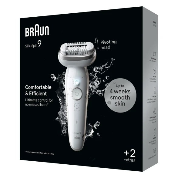 Depilator IPL BRAUN Silk-epil 9-011 3D,  praca na sucho i mokro, Biały, Złoto