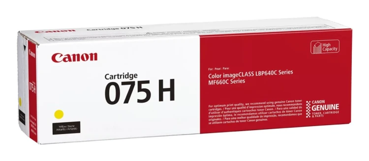 Canon 075 H kaseta z tonerem 1 szt. Oryginalny Żółty