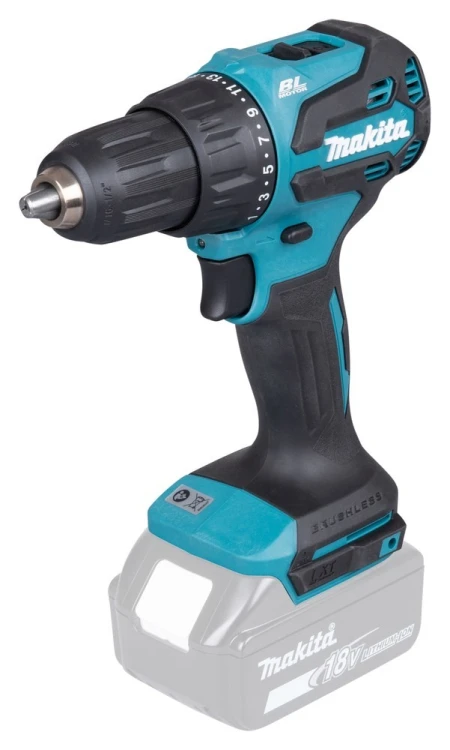 Makita DHP490Z wkrętak zasilany/zakrętark udarowy 1900 RPM Niebieski, Czarny