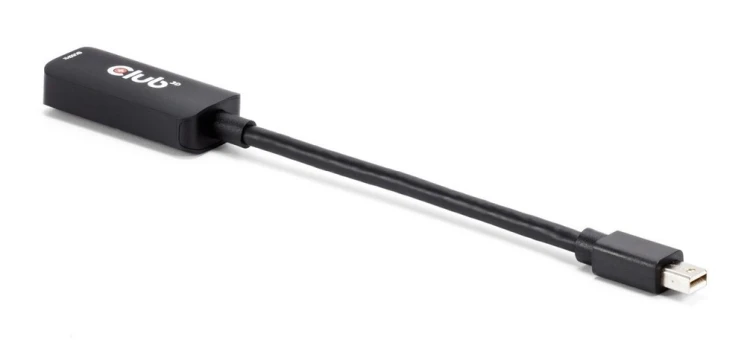 CLUB3D CAC-1188 adapter kablowy 0,09 m Mini DisplayPort HDMI Czarny
