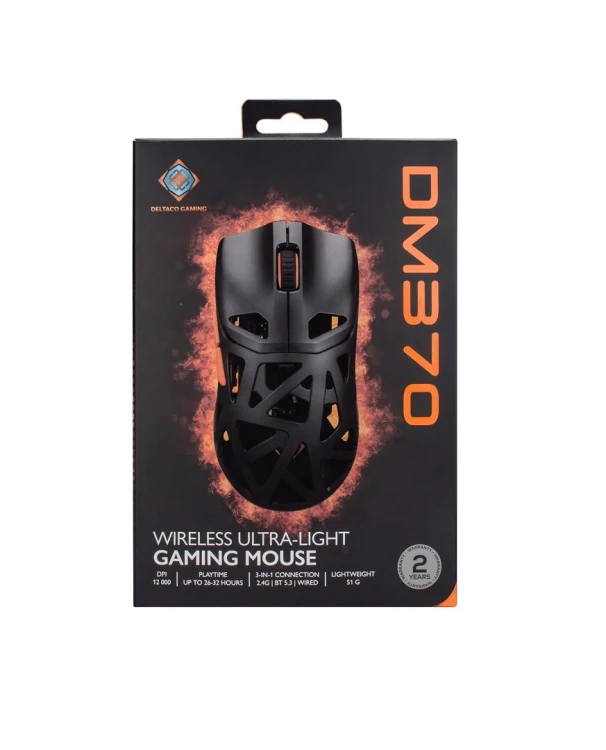 Deltaco Gaming DM370 myszka Oburęczny RF Wireless + Bluetooth + USB Type-A Optyczny 12000 DPI