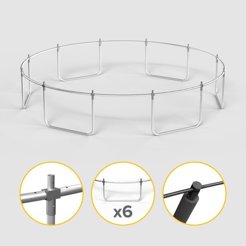 REBEL ACTIVE TRAMPOLINA PRO 14FT/427CM, SIATKA, DRABINKA RBA-8004