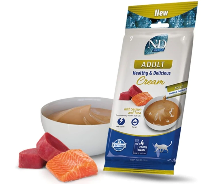 FARMINA N&D OCEAN CAT CREAM WITH SALMON & TUNA ADULT 60gr