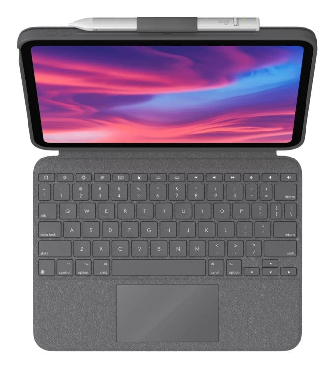 Logitech 920-011382 klawiatura do urządzeń mobilnych QWERTY Amerykański międzynarodowy Smart Connector Szary