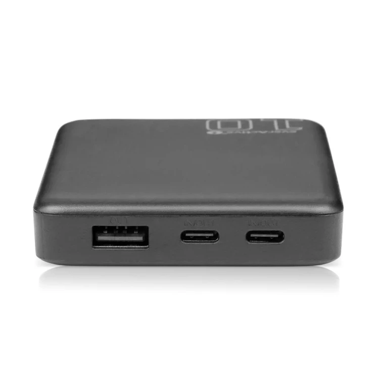 EVERACTIVE POWERBANK 10 000MAH, 1X USB, 2X USB-C, 20W, QC4+, WYŚWIETLACZ LCD, CZARNY EB-11QB