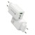 EVERACTIVE ŁADOWARKA SIECIOWA GAN 1 X USB, 2 X USB-C QUICK CHARGE 4+ 65W BIAŁA SC-655Q