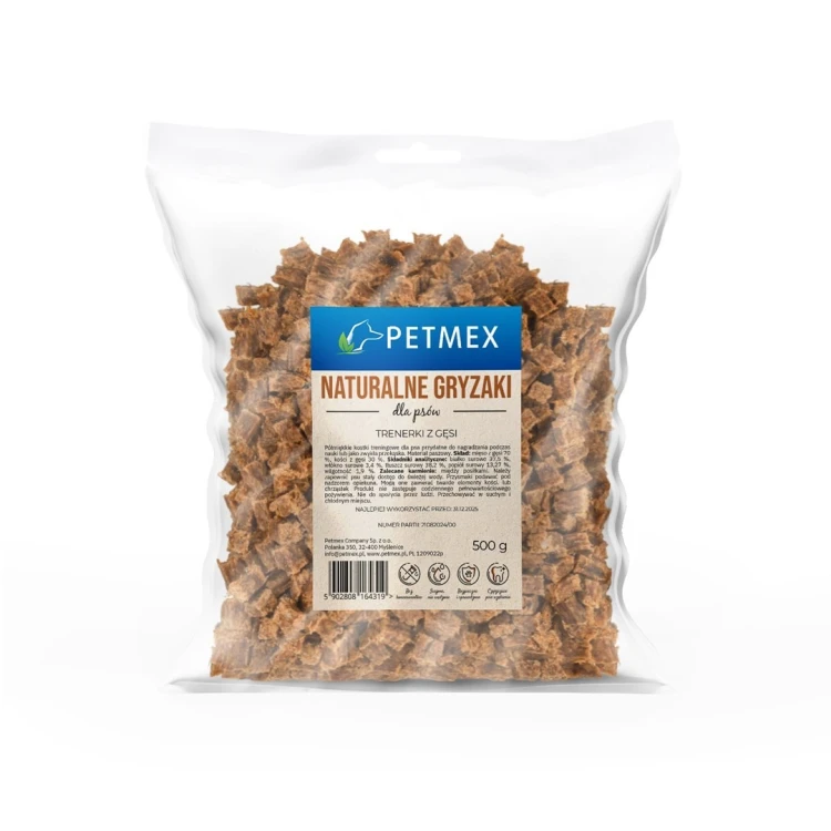 PETMEX Mięsne treneki z gęsi dla psa 500g