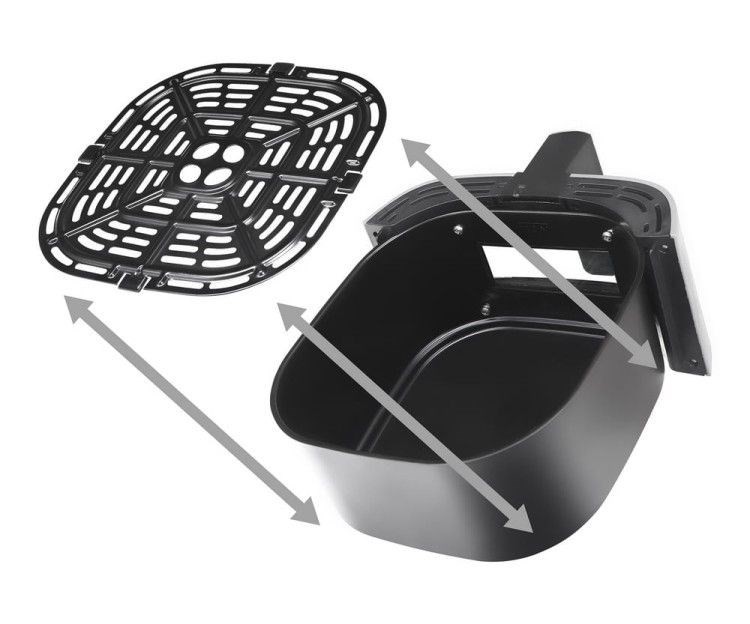 ELDOM FRYTKOWNIC BEZTŁUSZCZOWA FR45 FRITELO 1500W REGULACJA TEMP 80-200°C SZKLANE OKNO W POJEMNIKU DOTYKOWY PANEL STERUJĄCY