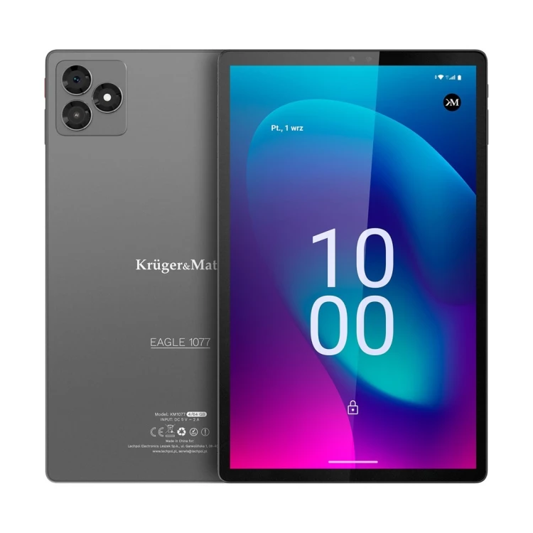 Krüger&Matz KM1077 tablet 4 GB RAM 64 GB Octa-Core (10.1") Wi-Fi 5 (802.11ac) Android 15