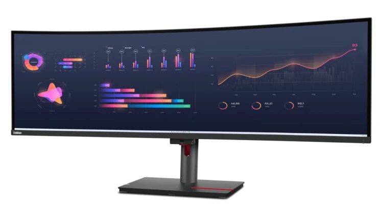 Lenovo ThinkVision P49w-30 monitor komputerowy 124,5 cm (49") 5120 x 1440 px Dual WQHD LED Czarny