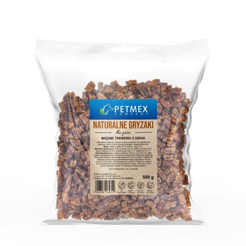 PETMEX Mięsne trenerki z dzika dla psa 500g