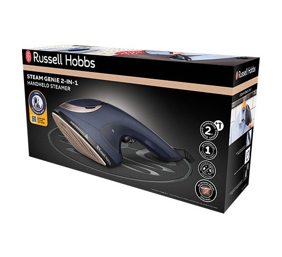 Russell Hobbs 28370-56 Ręczna parowica do ubrań 0,15 l 1700 W Niebieski, Złoto