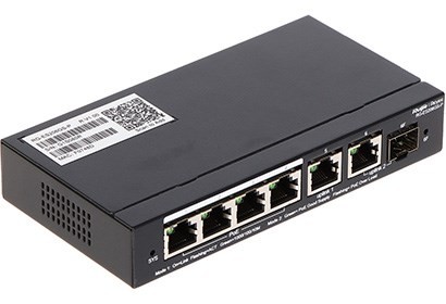 Ruijie Networks RG-ES206GS-P łącza sieciowe Zarządzany L2 Gigabit Ethernet (10/100/1000) Obsługa PoE Czarny
