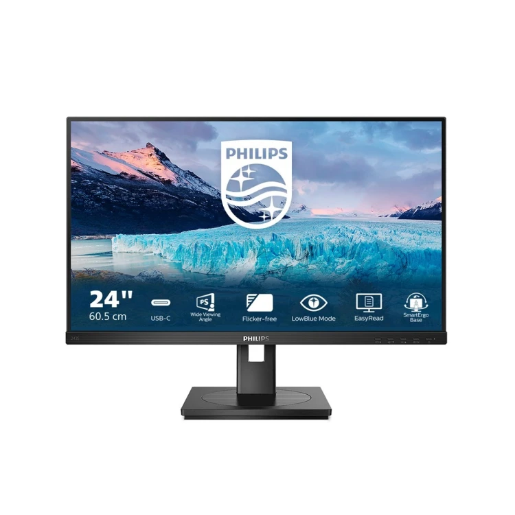 Philips S Line 243S1/00 monitor komputerowy 60,5 cm (23.8") 1920 x 1080 px Full HD LCD Czarny