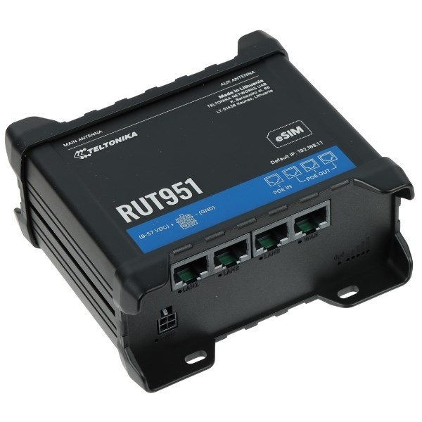 Punkt dostępowy 4G LTE + router RUT951 Dual SIM 2.4 GHz 300 Mb/s Teltonika
