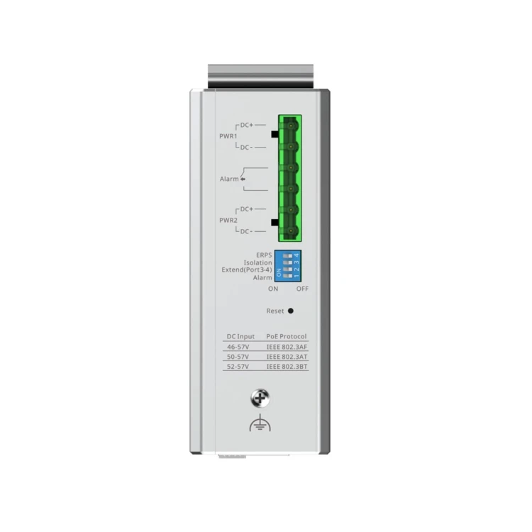 Ruijie Networks RG-NIS2100 Zarządzany L2 Gigabit Ethernet (10/100/1000) Obsługa PoE Czarny, Stal nierdzewna