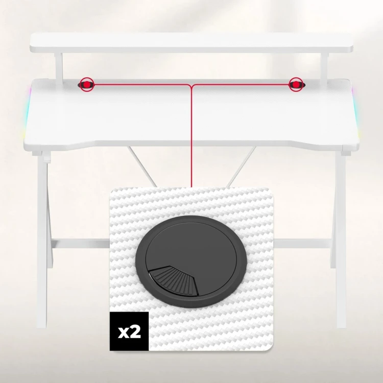 Biurko Huzaro Hero 1.9 RGB White
