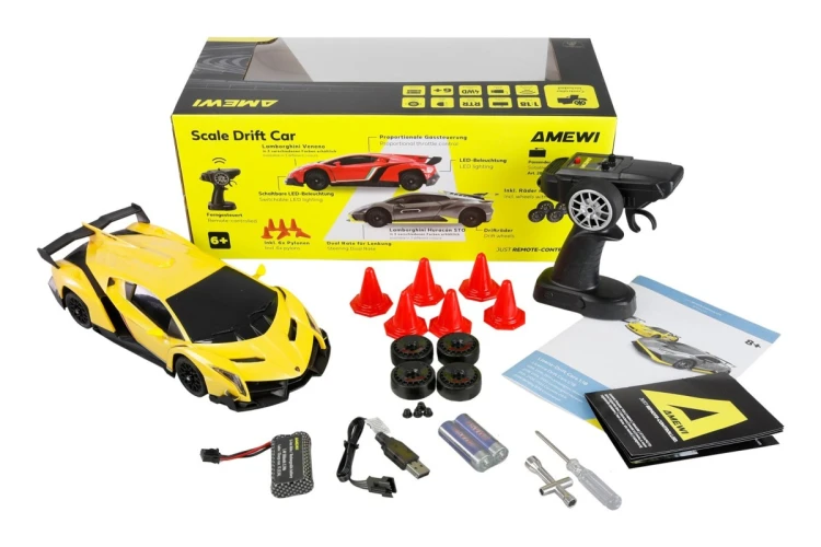 Licencja Amewi RC Drift Lamborghini Veneno żółty