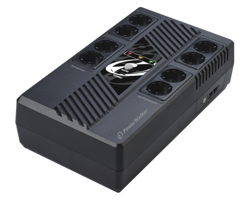 PowerWalker VI 800 MS FR Technologia line-interactive 800 VA 480 W 8 x gniazdo sieciowe