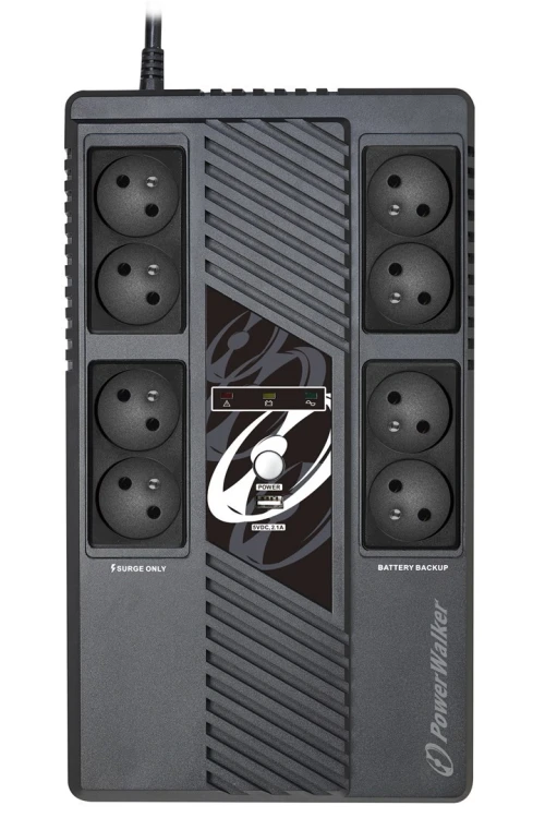 PowerWalker VI 800 MS FR Technologia line-interactive 800 VA 480 W 8 x gniazdo sieciowe