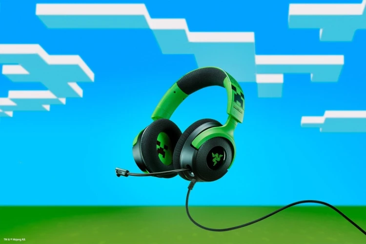 Zestaw słuchawkowy Razer Gaming Kraken V4 X przewodowe nauszne z mikrofonem edycja Minecraft