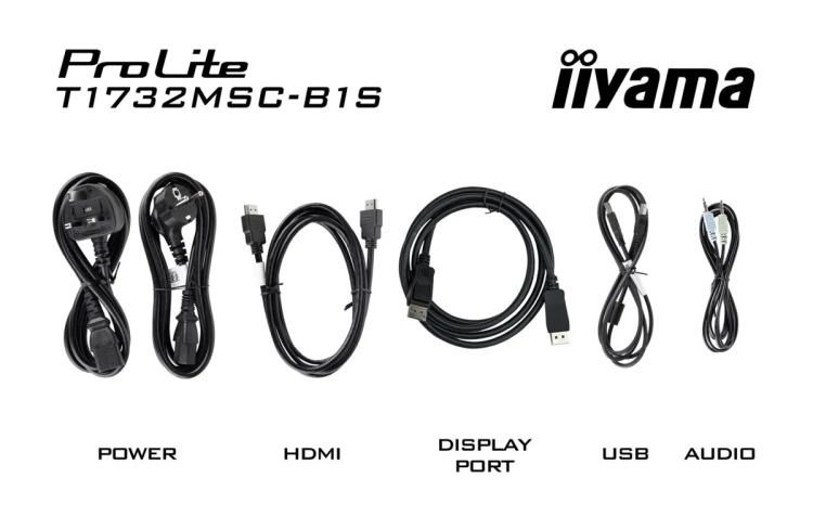 Monitor IIYAMA T1732MSC-B1S 17inch PCAP Bezel Free Front 10P Touch 1280x1024