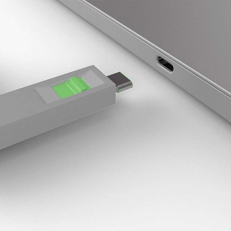 Lindy 40426 bloker portów Blokada portu + klucz USB Type-C Zielony 5 szt.