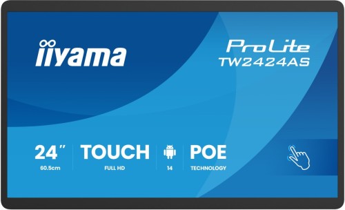 iiyama TW2424AS-B3P signage display Interaktywny płaski panel 60,5 cm (23.8") Wi-Fi 450 cd/m2 Full HD Czarny Ekran dotykowy Procesor wbudowany Android