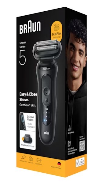 Braun Series 5 52-N1200S Golarka foliowa Przycinarka Czarny