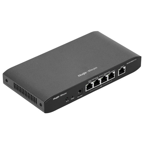 Ruijie Networks RG-EG105G-P-V3 ruter Gigabit Ethernet Czarny