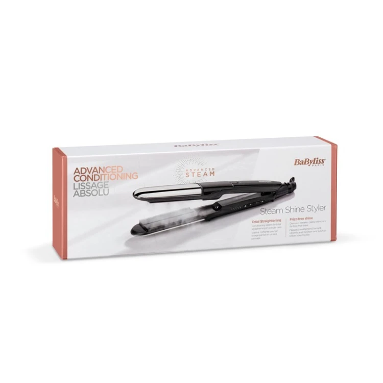 BaByliss Steam Mist Styler Prostownica Para Czarny, Srebrny 2,5 m