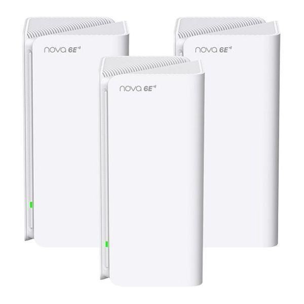 Tenda MX21 Pro(3-pack) Trójpasmowy (2,4 GHz / 5 GHz / 6 GHz) Wi-Fi 6 (802.11ax) Biały Wewnętrzne