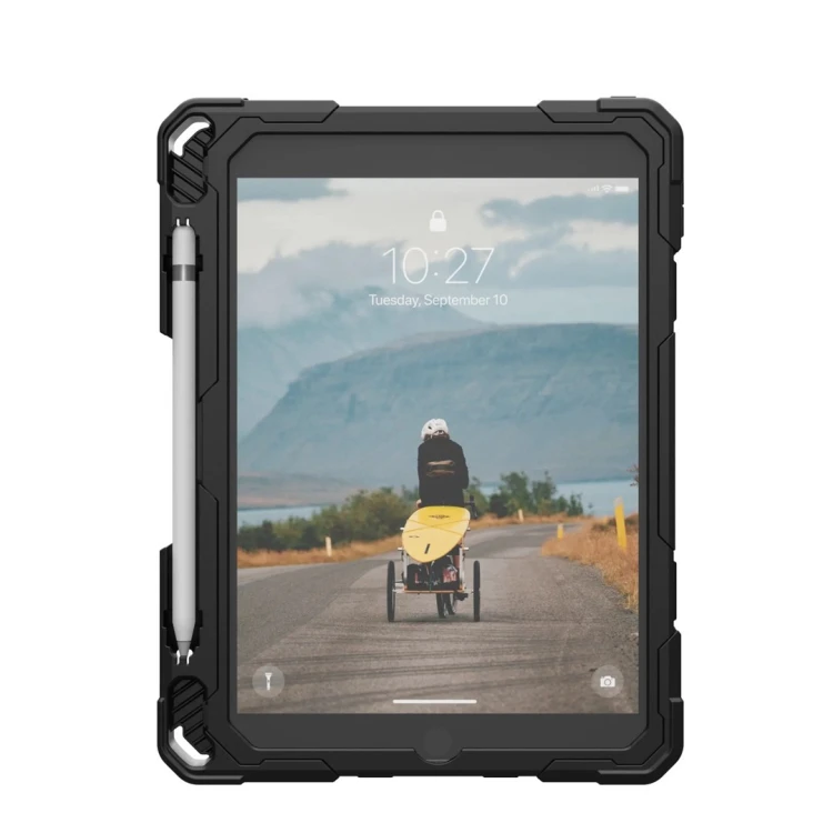 UAG Plasma HS Kickstand - obudowa ochronna z uchwytem do Apple Pencil, uchwytem na dłoń oraz podstawką do iPad 10.9" 10 generacja / 11" (A16) (ice/bla