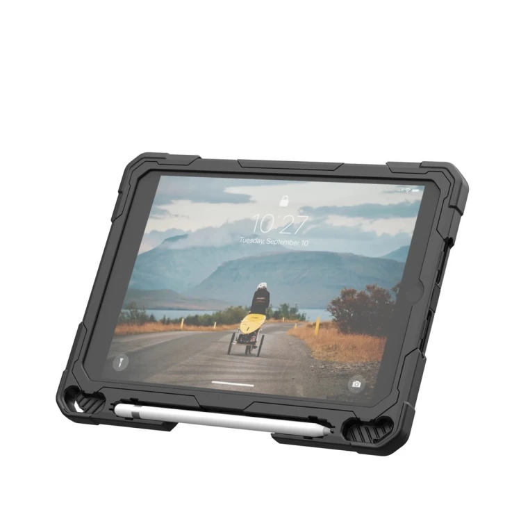 UAG Plasma HS Kickstand - obudowa ochronna z uchwytem do Apple Pencil, uchwytem na dłoń oraz podstawką do iPad 10.9" 10 generacja / 11" (A16) (ice/bla