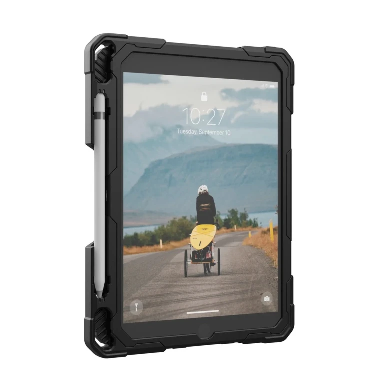 UAG Plasma HS Kickstand - obudowa ochronna z uchwytem do Apple Pencil, uchwytem na dłoń oraz podstawką do iPad 10.9" 10 generacja / 11" (A16) (ice/bla