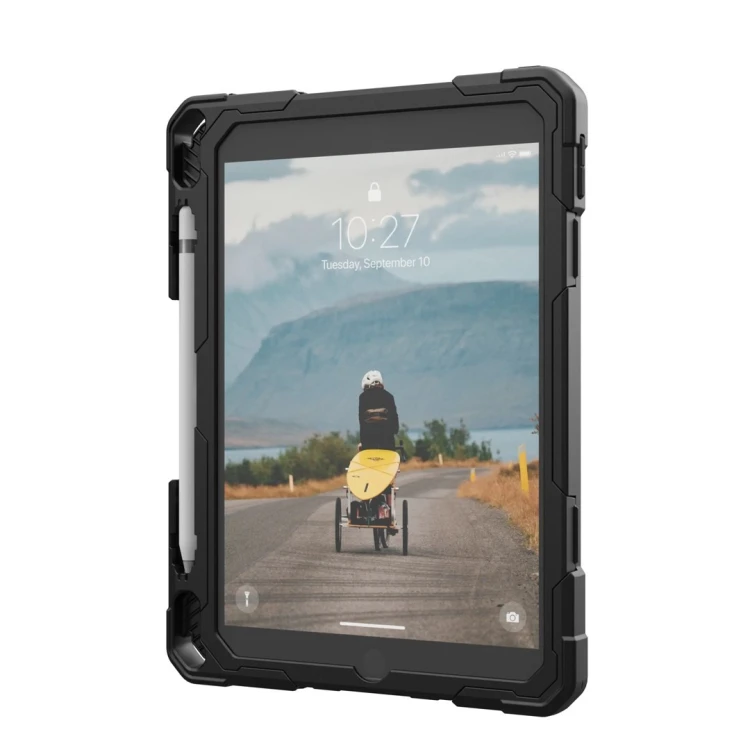 UAG Plasma HS Kickstand - obudowa ochronna z uchwytem do Apple Pencil, uchwytem na dłoń oraz podstawką do iPad 10.9" 10 generacja / 11" (A16) (ice/bla